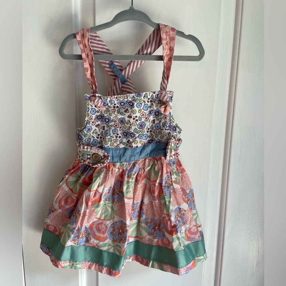 Matilda Jane Parasol Happy and Free Collection Knot Top, Size 4